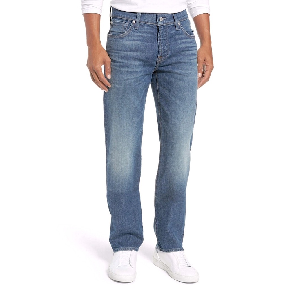 💁🏻‍♂️7FAM Standard Classic Straight Leg Jet Jean